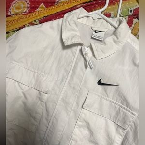 White Nike cropped jacket